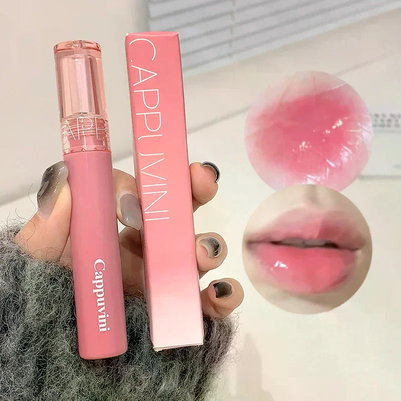 Mirror Water Gloss Lip Gloss Long Lasting Waterproof Moisturizing Jelly Lip Glaze Non-Sticky Lightweight High Pigment Student