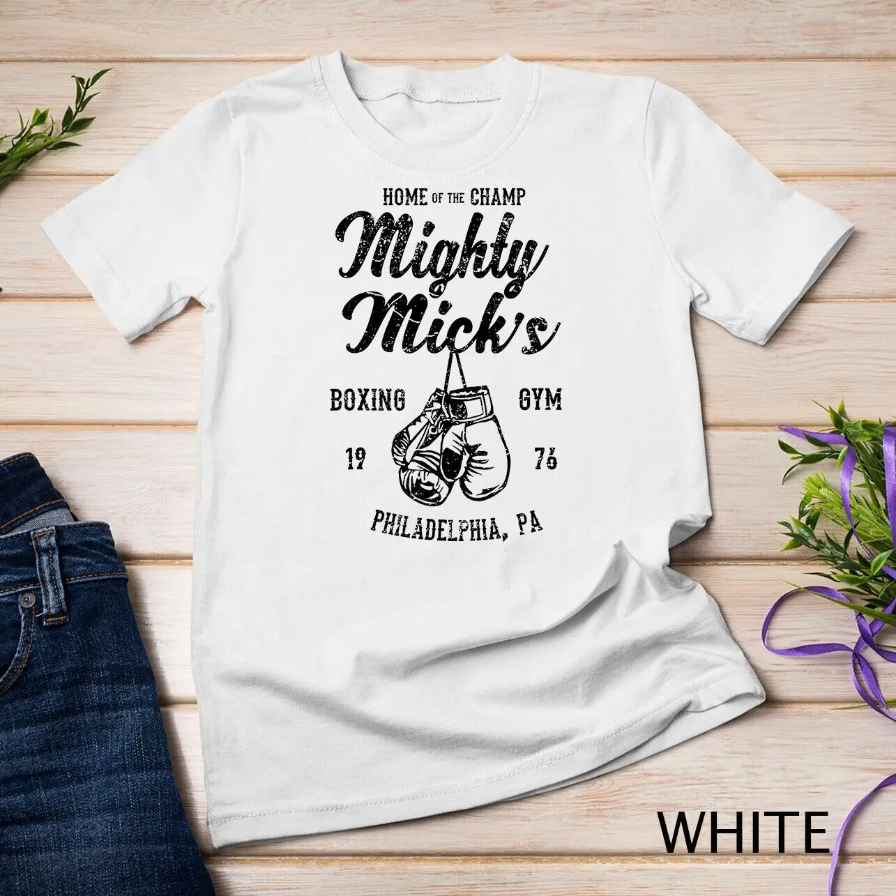 Mighty Mick's Boxing Gym Vintage Philly Sports T shirt Black Unisex T-shirt