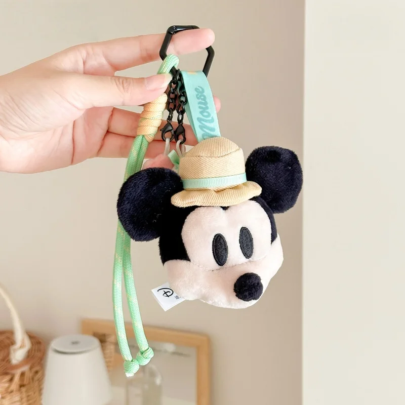 Porte-clés pendentif en peluche Mickey créatif, dessin animé, sac à dos souple, poupée Kawaii, jouets, cadeau de vacances pour garçons et filles