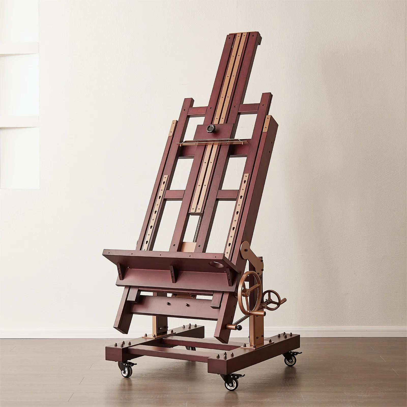 MEEDEN Pro Semi-Automatic Adjustable Large Capacity Mechanized Artwork Easel, Hold Canvas 102 