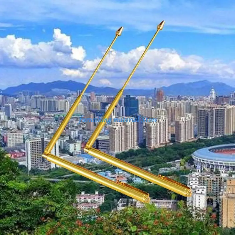 

Y5GD 2 Pieces Durable Dowsing Rods Find Utilities Metals Treasure Adjustable