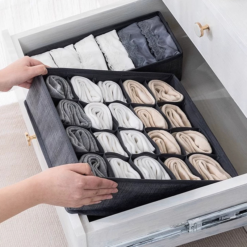  Sports Bra Underwear Organizer Storage Box Panties Socks Storage Boxes Wardrobe Clothes Organizer Cabinet Drawers Separator Box 