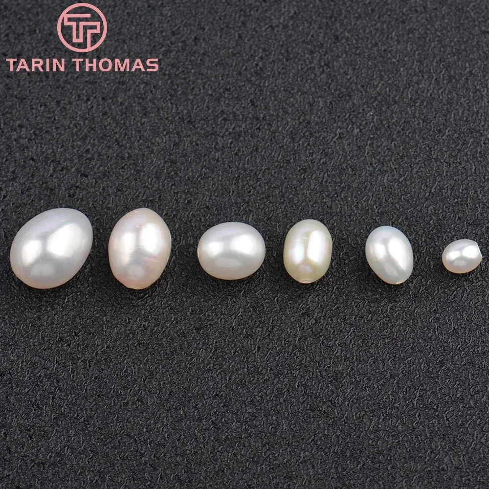 Perles Naturelles avec Trou d'Espacement pour Fabrication de Bijoux, Accessoires de Haute Qualité, 6x8mm, 7mm, DIY, Vente en Gros, 4983