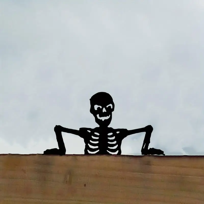 الحديد صورة ظلية لطيف الجمجمة تمثال سياج الديكور في الهواء الطلق هالوين المعادن حديقة ساحة ديكورات منزلية