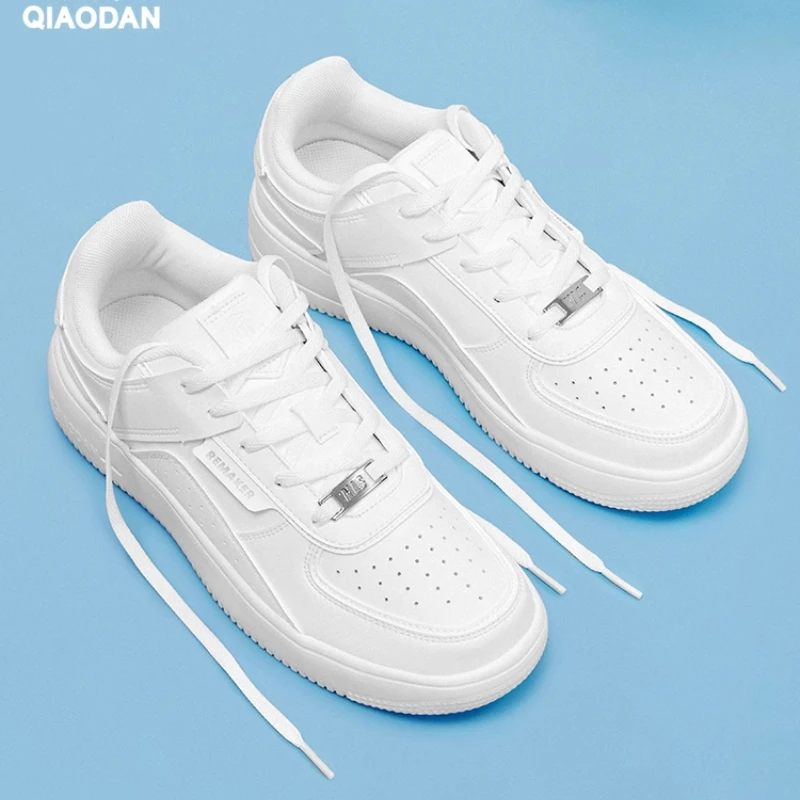 

QIAODAN Woman's Skateboarding Shoes 2025 New Low Top Lace Up Soft Sole Liaghtweight Breathable Ladies Basic Sneakers XM36210520