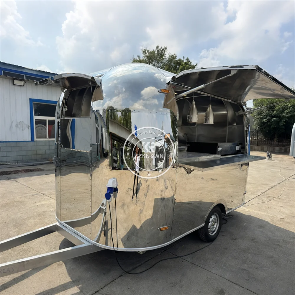 

Mobile Kitchen Customized Ice Cream Cart Fast Food Trailer Cart Snack Truck Coffee Shop Pizza Food Truck with CE Certification