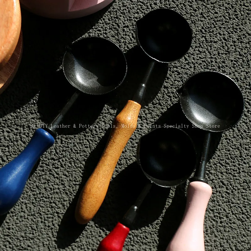 Non Stick Wax Spoon 3 Piece Set Furnace/spoons/10 Candles/seal Tool Furnace Non Stick Spoon Easy To Clean Wax Melting Spoons