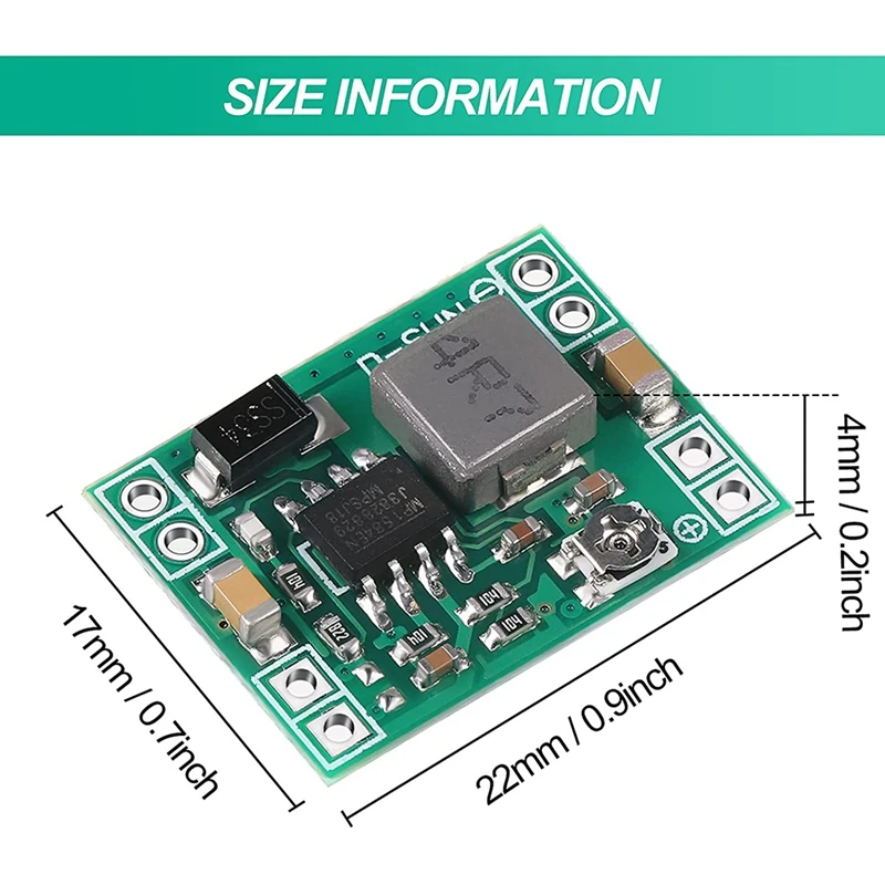 20 Pcs Mini MP1584EN DC-DC Buck Converter Adjustable Power Supply Module 24V To 12V 9V 5V 3V Reduced Voltage Regulator