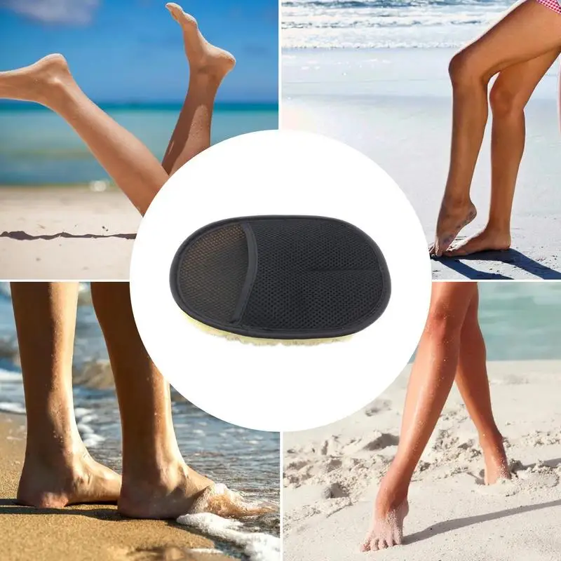 Guante de arena para la playa, limpiador de arena agradable para la piel, removedor rápido de arena para vacaciones de verano, imprescindible