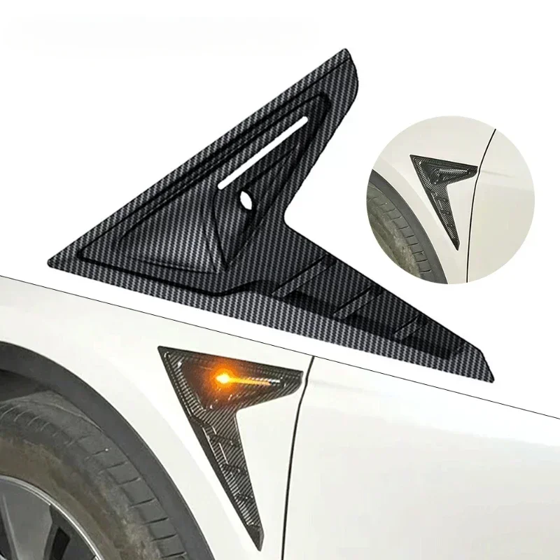 Side Wing Panel Cover for Tesla Model 3 Highland 2024 Spoiler Dust Cover Camera Flanks Decor Cover Modification Accessories