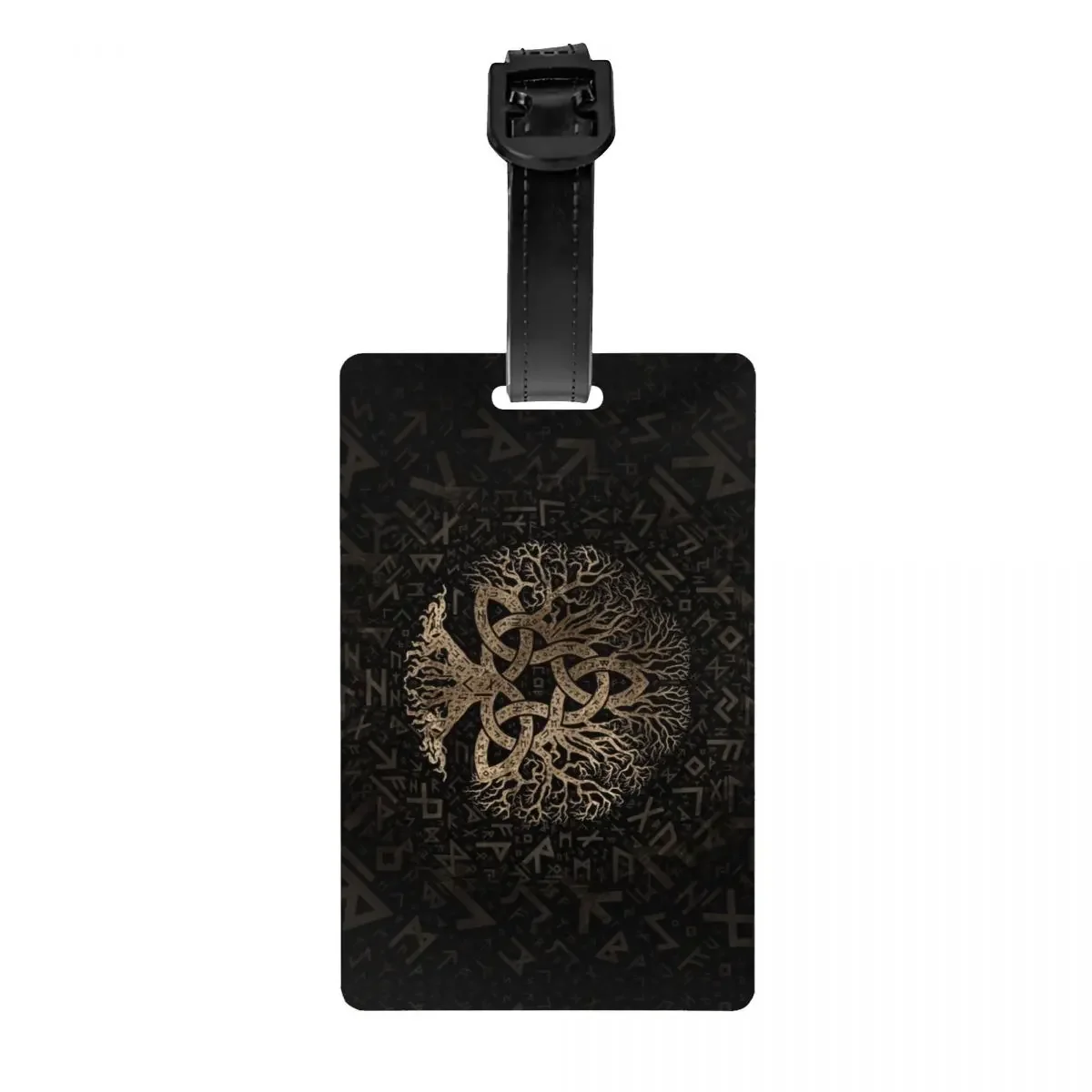 

Tree Of Life With Triquetra On Futhark Luggage Tags Custom Vikings Baggage Tags Privacy Cover ID Label