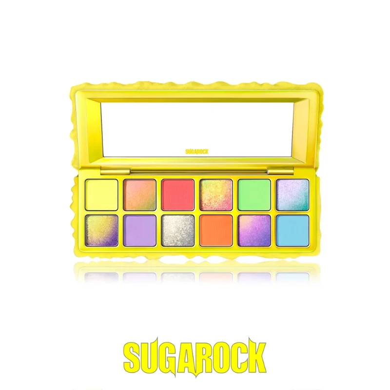 Sugar ock 12-Farben-Lidschatten-Palette schimmern matt Lidschatten Perl glanz Glitter langlebige wasserdichte Gesichts-Make-up-Kosmetik