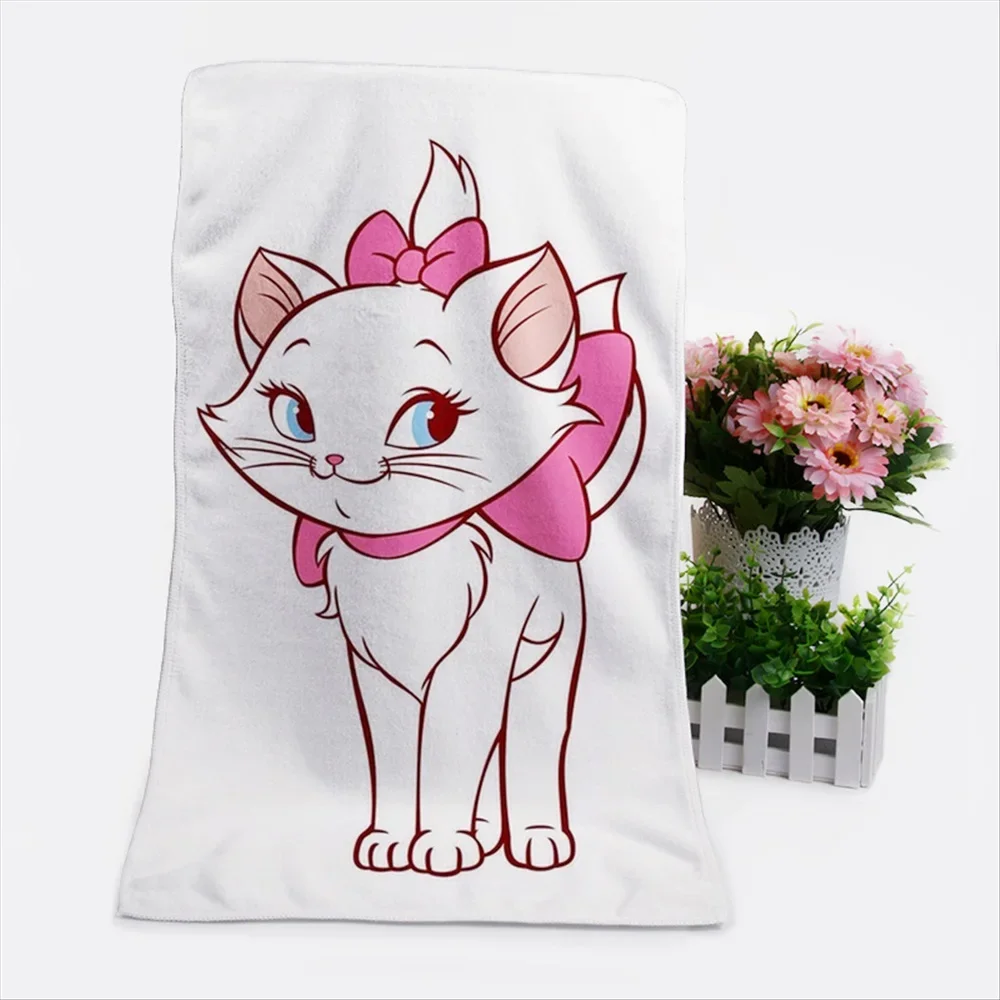 Marie Cat Children Bath Towel Cartoon Kids Baby Girls Soft Absorbent Beach Swimming Washcloth Bathroom Decor