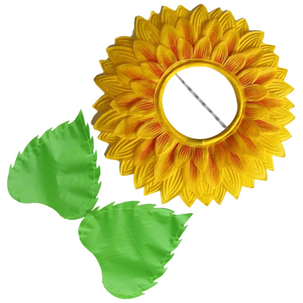 

Sunflower Headgear Breathable Kids Funny Costume Steampunk Comfortable Silk Cloth Party Favors Nature-inspired