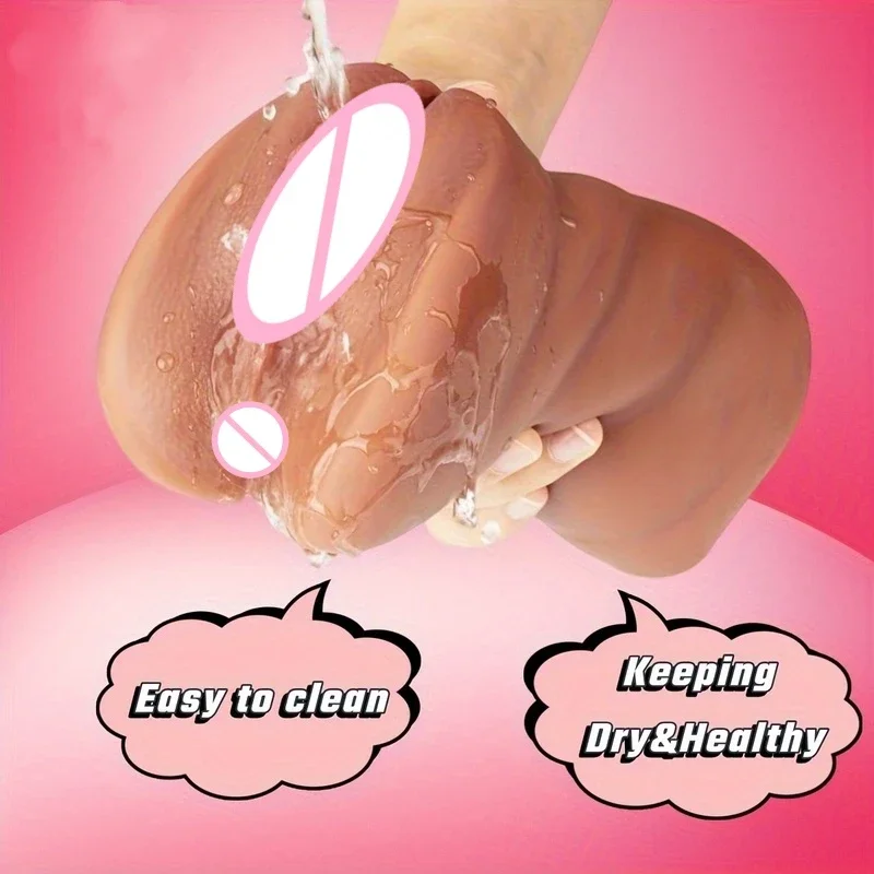 Masturbador masculino 3 em 1 – Garganta Profunda + Buceta Real Artificial + Vagina de Borracha Realista, Brinquedo de Boquete Oral