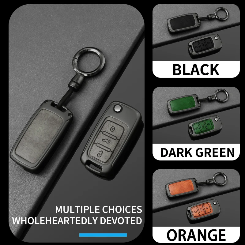 Alloy Leather Car Remote Key Case Cover for VW Volkswagen Polo Tiguan Passat B5 B6 B7 Golf 4 5 6 MK6 Jetta Lavida Accessories view 6