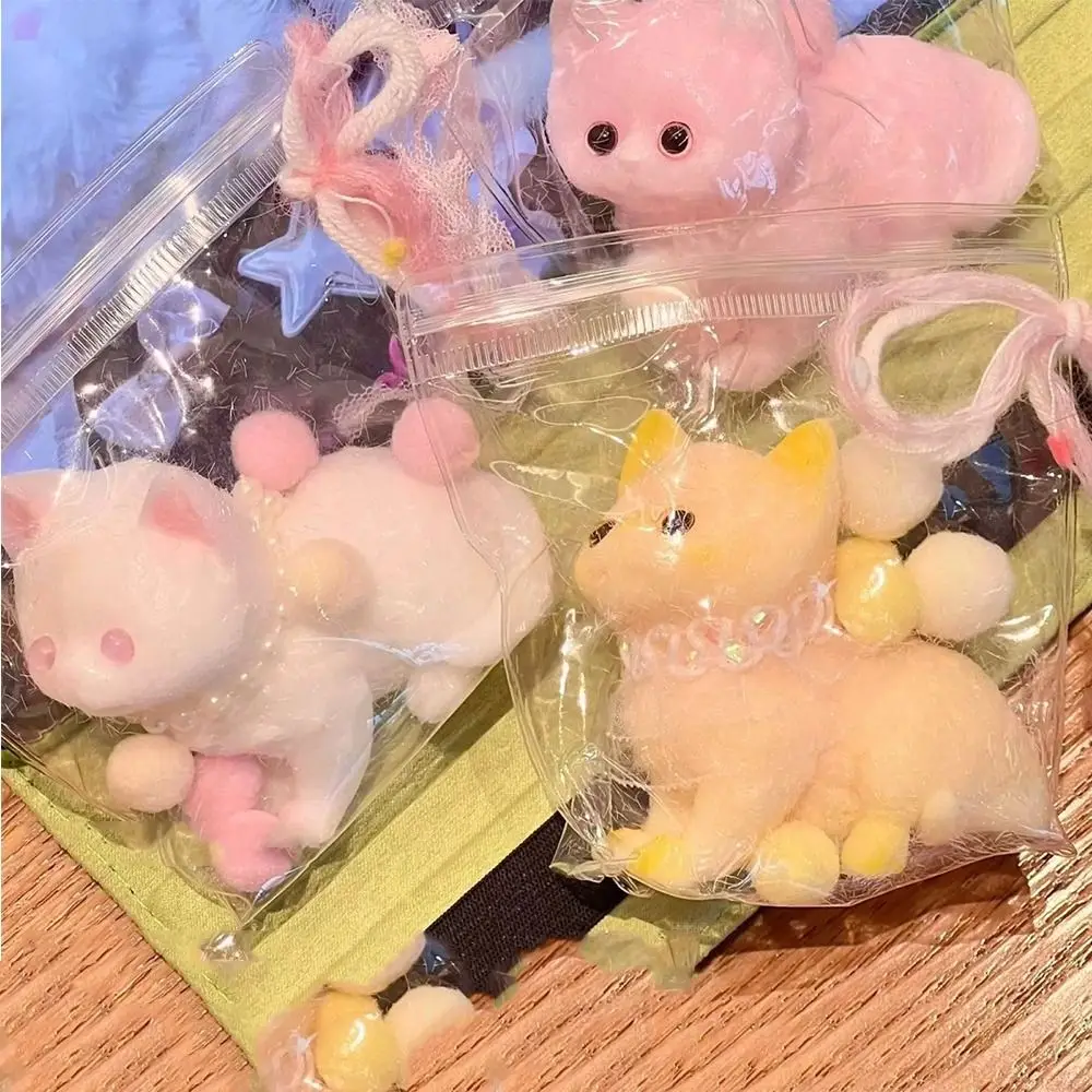 Sevimli Peluş Kedi Sıkma Oyuncak Duyusal Oyuncak TPR Karikatür Fidget Oyuncak Fidget Oyuncak 3D Tutam Dekompresyon Oyuncak Çocuk