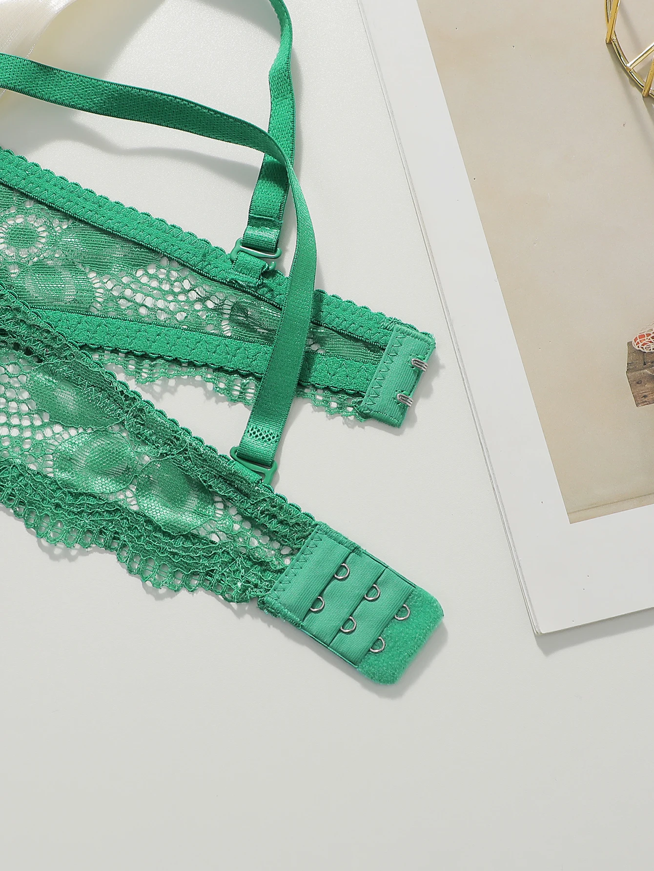 Комплект из 2 предметов зеленого модного женского нижнего белья с подтягиванием, бюстгальтер со стальным поддержким бюстгальтером, сексуальное нижнее белье A2123