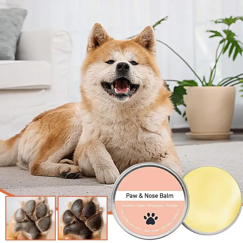 Paw Pad Balm 20ml Gentle Dog Nose Cream Nourishing Puppy Paw Cream Dry Cracked Dog Paws Cracked Dog Paw Wax For Protects Heals