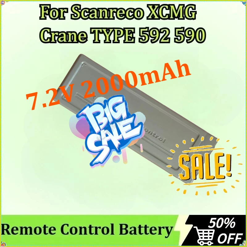 

For Scanreco XCMG Crane TYPE 592 590 Capacity Remote Control New Battery High Quality Replaceable Battery 7.2V 2000mAh