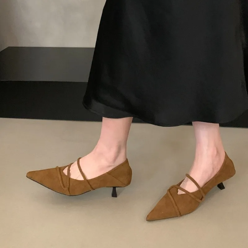 أحذية نسائية أنيقة مصمم أحذية خفيفة بدون كعب 2025 موضة الخريف فستان أحذية الحفلات ماركة جديدة الراحة Mujer De Zapatillas #4