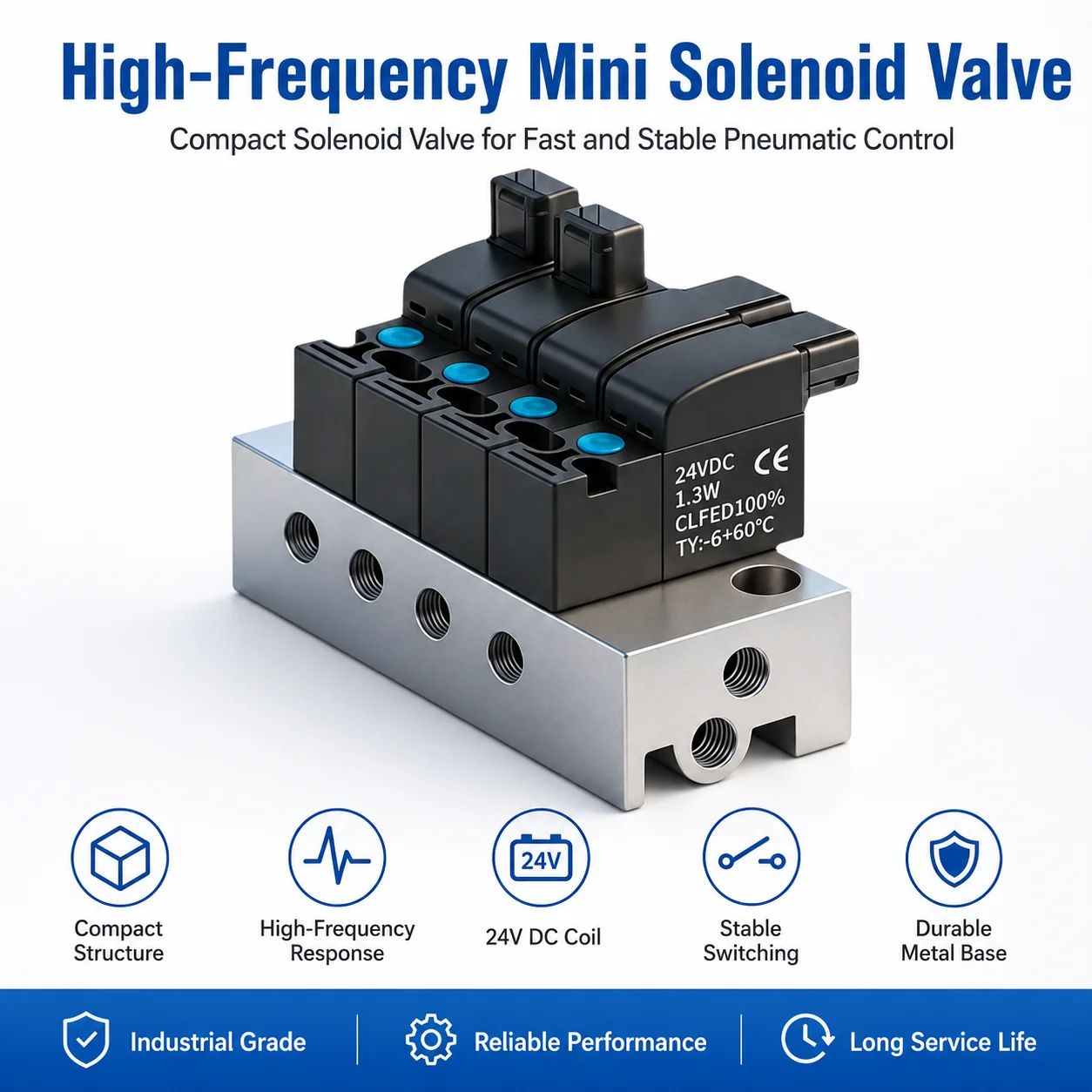 High-frequency Micro Solenoid Valve 2-Position 3-Way Vacuum Pneumatic Valve Mini Pneumatic Valve with Low Power Consumption