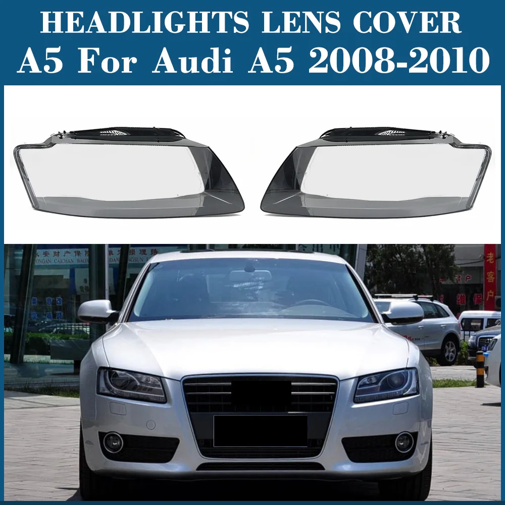 

Headlight Shell Transparent Lampshade Headlamp Cover Lens Plexiglass A5 For Audi A5 2008 2009 2010
