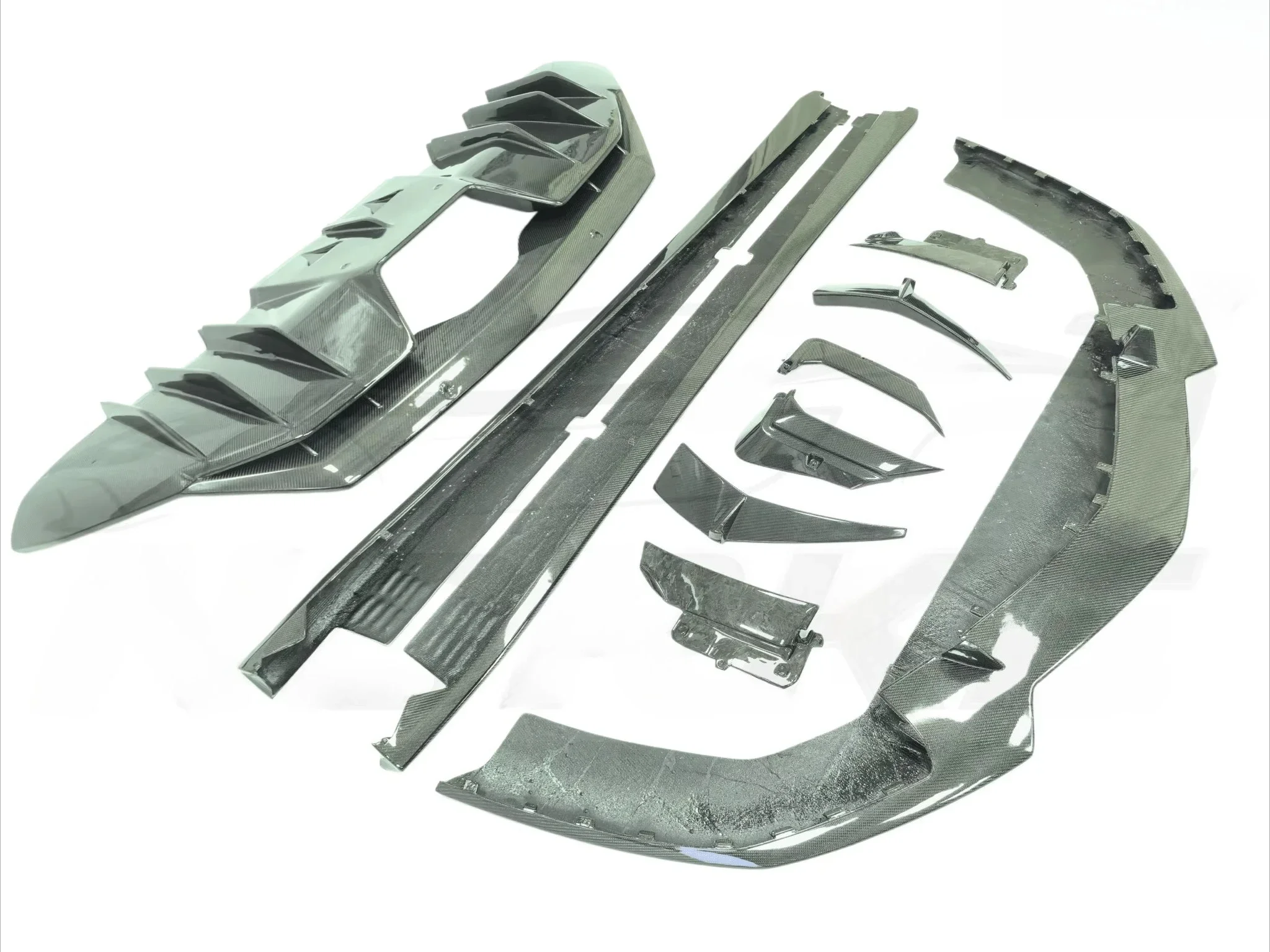 New Gloss Dry Carbon Fiber for V Rear Spoiler Bumper Seamless Plug & Play Fit for for Aventador LP700-4