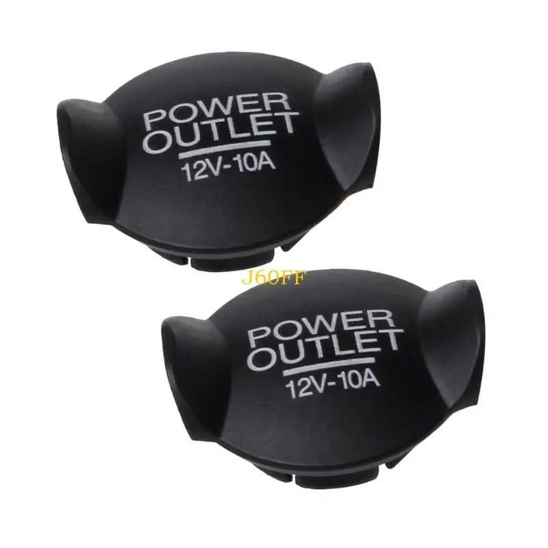 

J60F 2Pcs Car Outlet Cover 12V Power Socket Plug Cover Caps