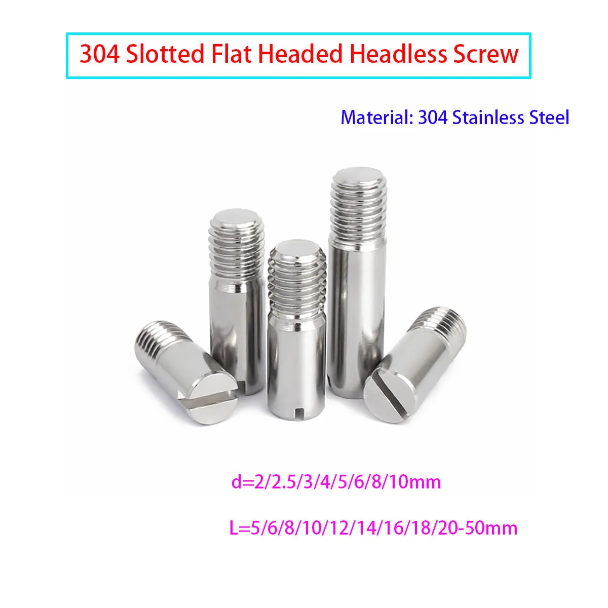 

External Thread Stainless Steel Slotted Bearing Cylindrical Positioning Shaft Rolling Pin