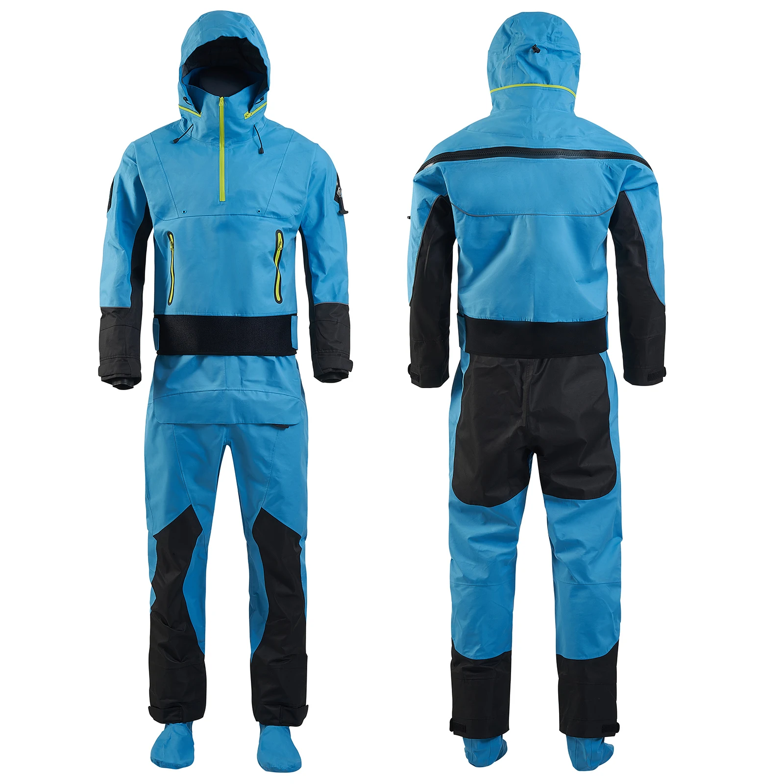 Kayak Drysuit For Men Dry Suits Latex Cuff And Splash Collar Three-layer Waterproof Material Kayaking Surfing Paddling DM114