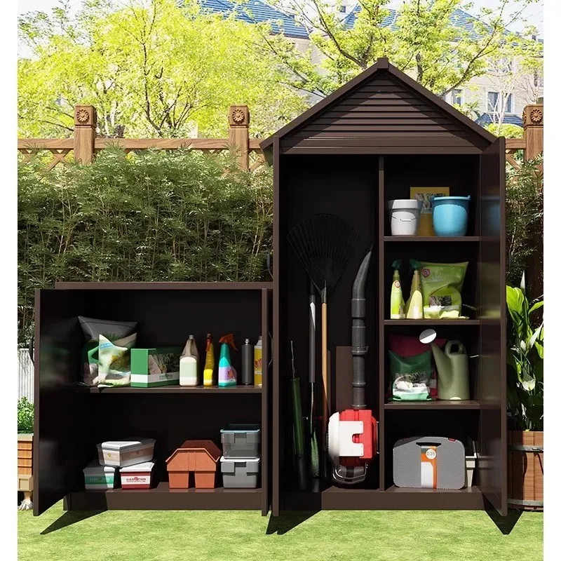 Outdoor tool room courtyard garden locker rainproof and sunscreen all-aluminum outdoor outdoor balcony storage cabinet