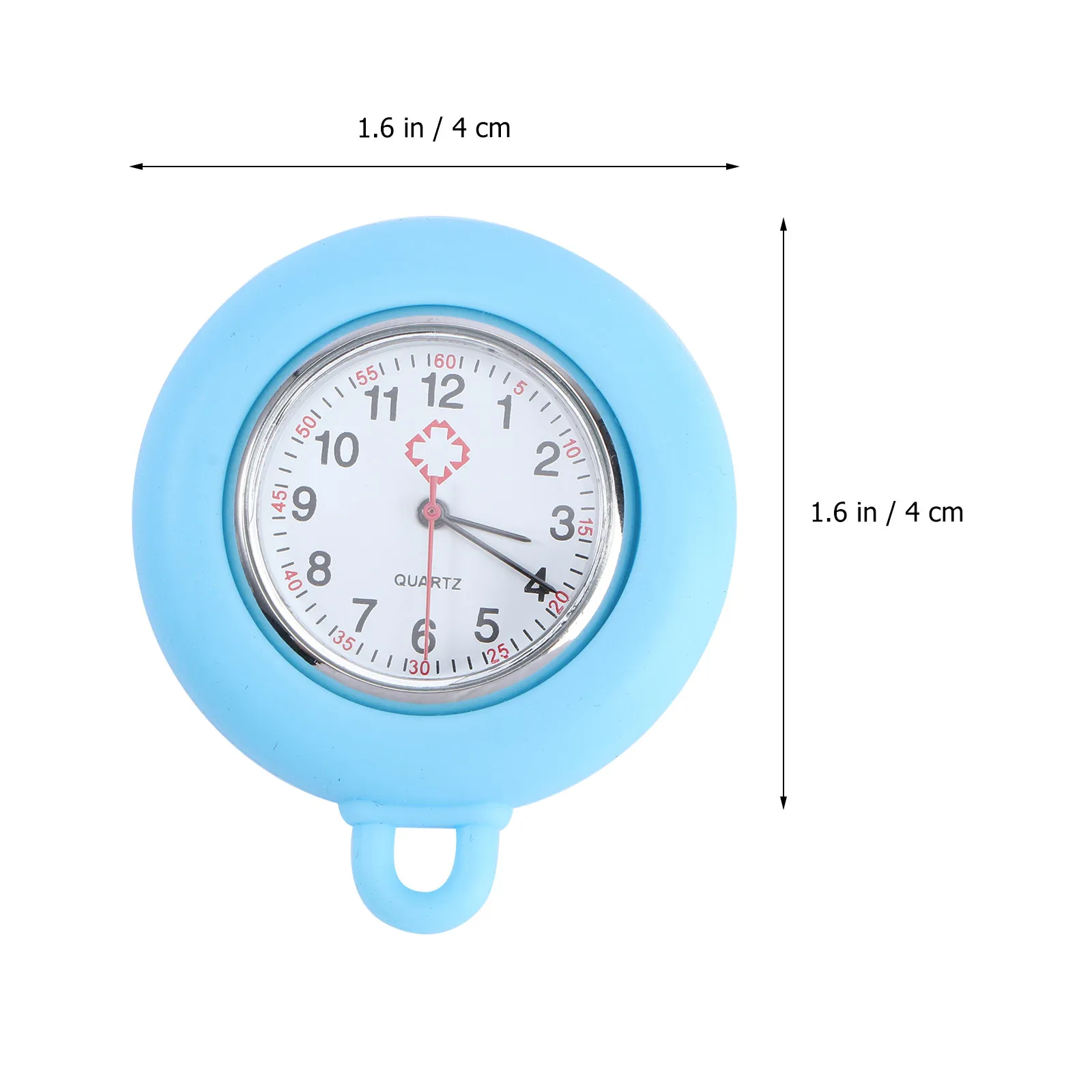 Silicone Nurse Watch for Medical Professionals Portable Lightweight Fob Pocket Watch with Safety Rope Ideal for Hospitals