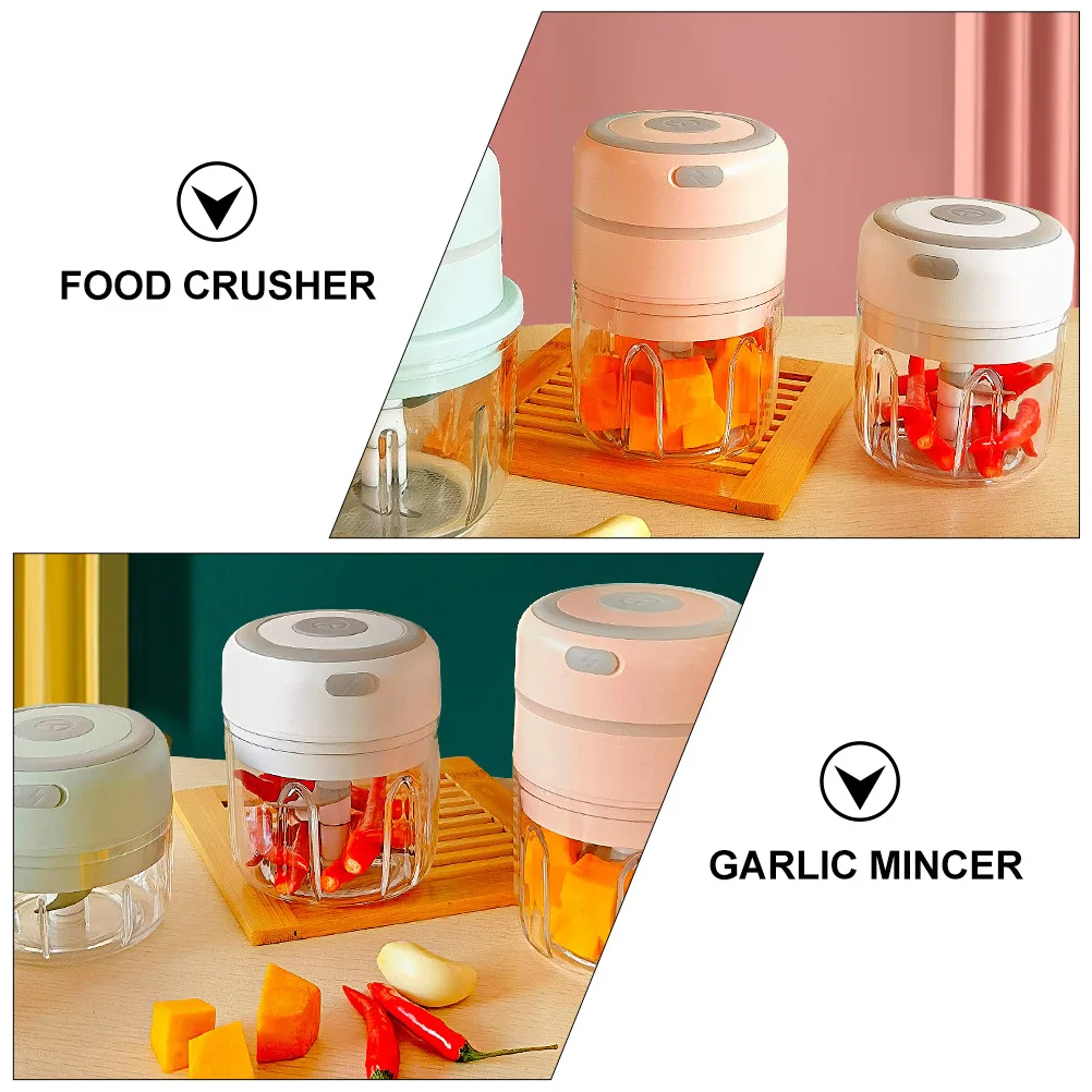 

Garlic Chopper Usb Charging Mini Vegetable Crusher For Kitchen Use Multi-Functional Food Masher Lightweight