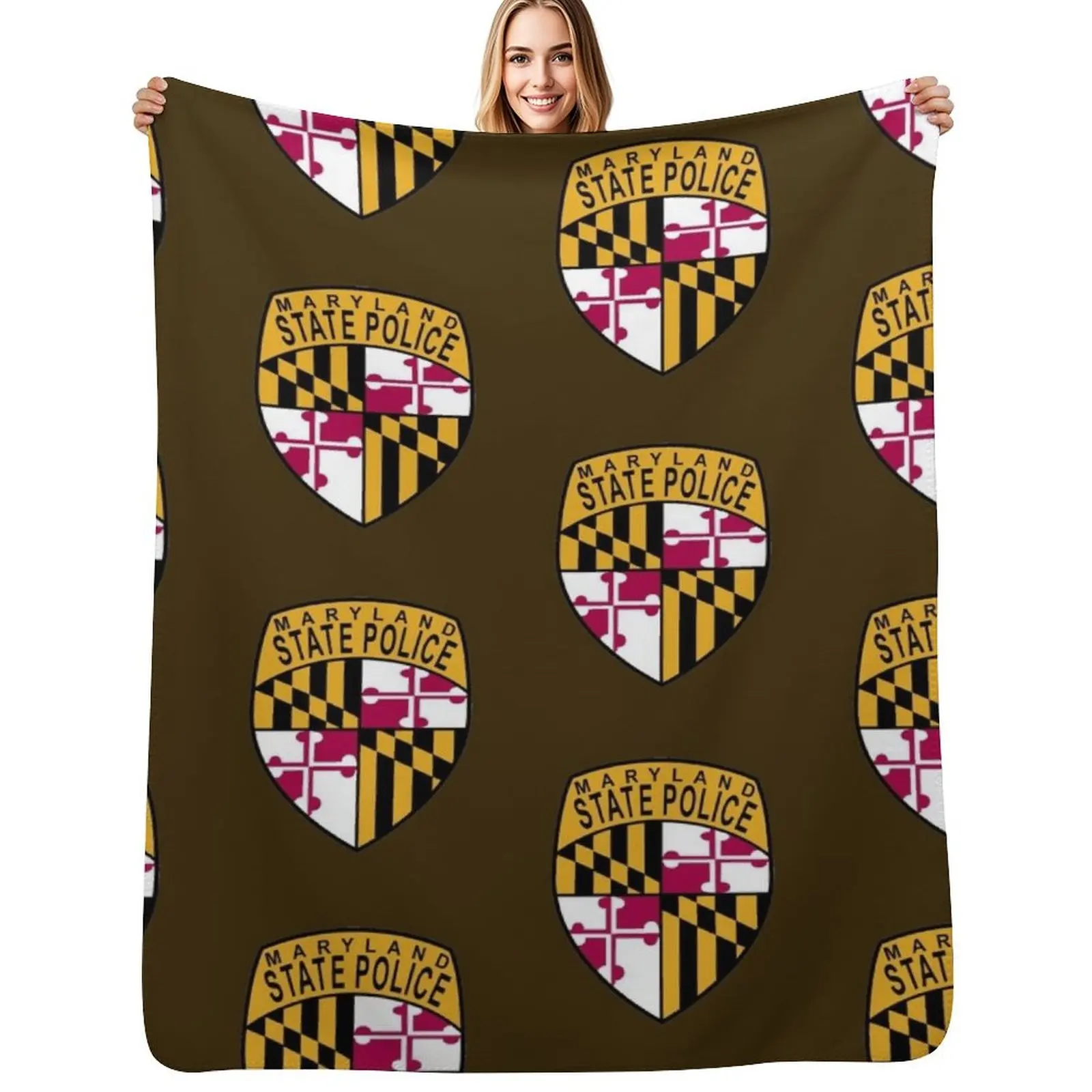 

Maryland State Police Throw Blanket Fade Resistant Durable Throw Blanket