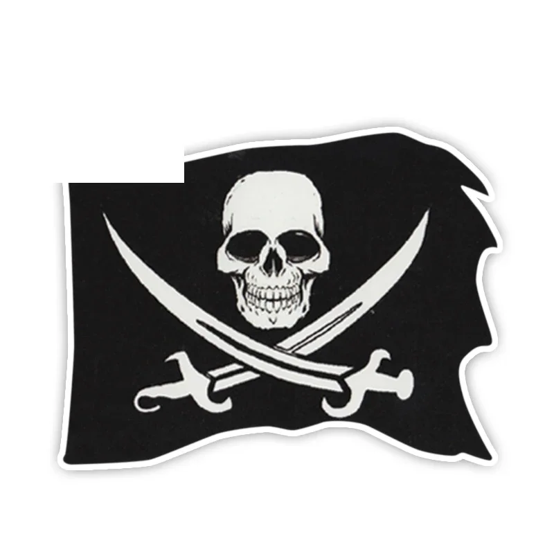 Stiker Funny Pirate Flag Skull Sword Decal Pattern Automotive Sticker Car Accessory Exterior Parts Caravan Accessories Products
