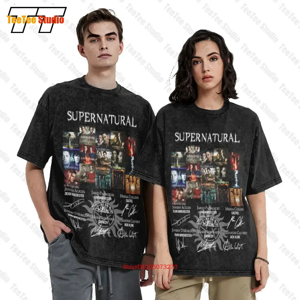 Supernatural 15 Years Of Anniversary Thank You For The Memories Vintage Oversized T-Shirt CI0N