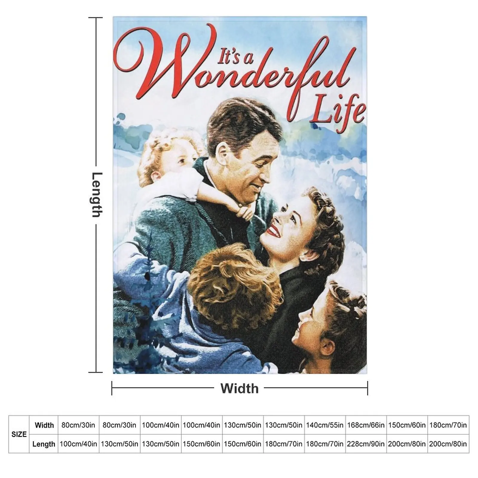 It's a Wonderful Life scene Throw Blanket couch cozy soft plush fuzzy picnic outdoor blanket