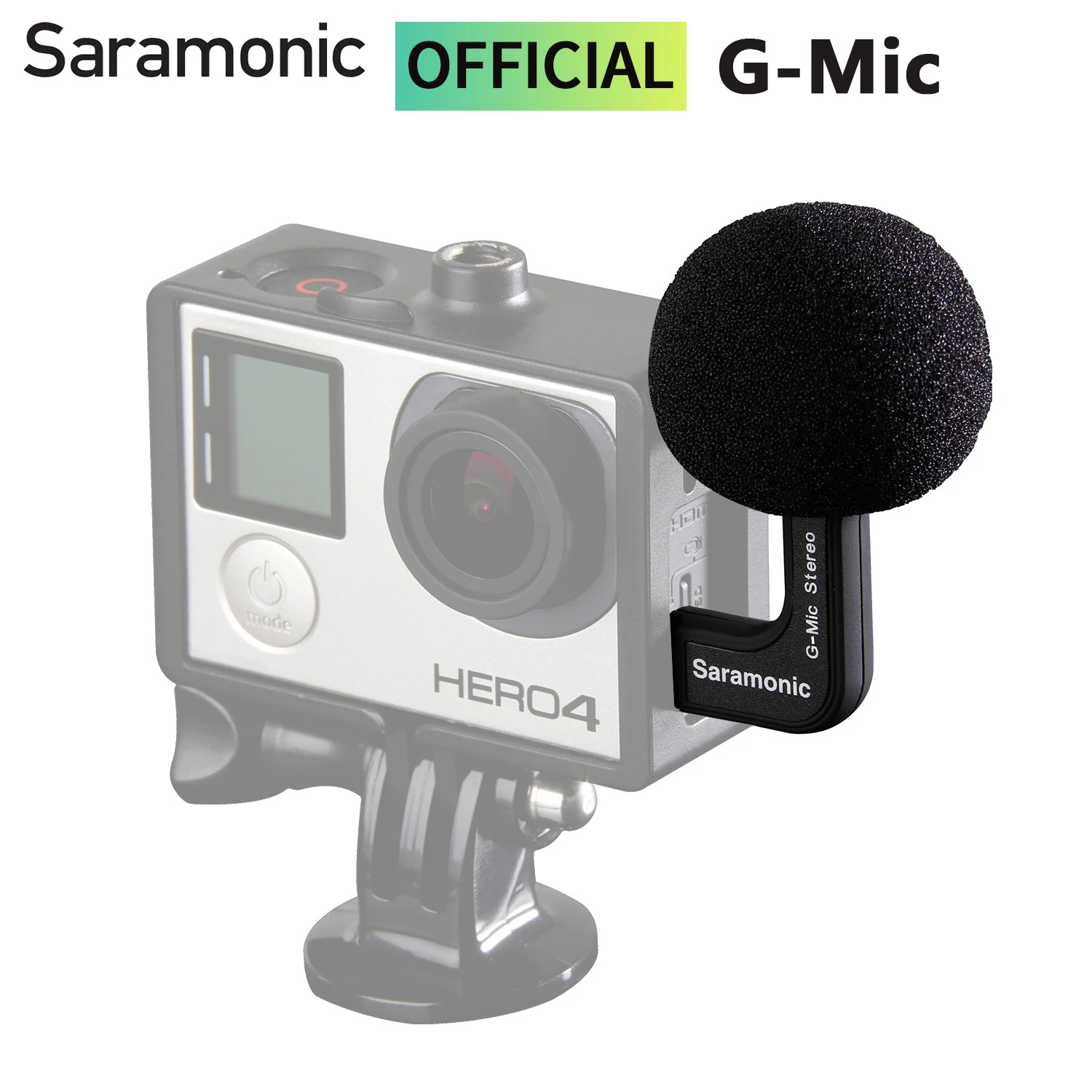 

Saramonic G-Mic Mini GoPro Condenser Microphone for GoPro Hero4 Her3+ Hero3 Cameras Plug and Play Streaming Youtube Blogger