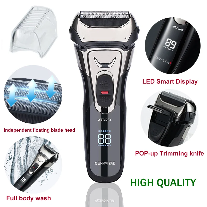 Jason recommends men's shaver Professional Supplie Trimmer clipper Shaver and Waterproof Digital Display Electric Shaver