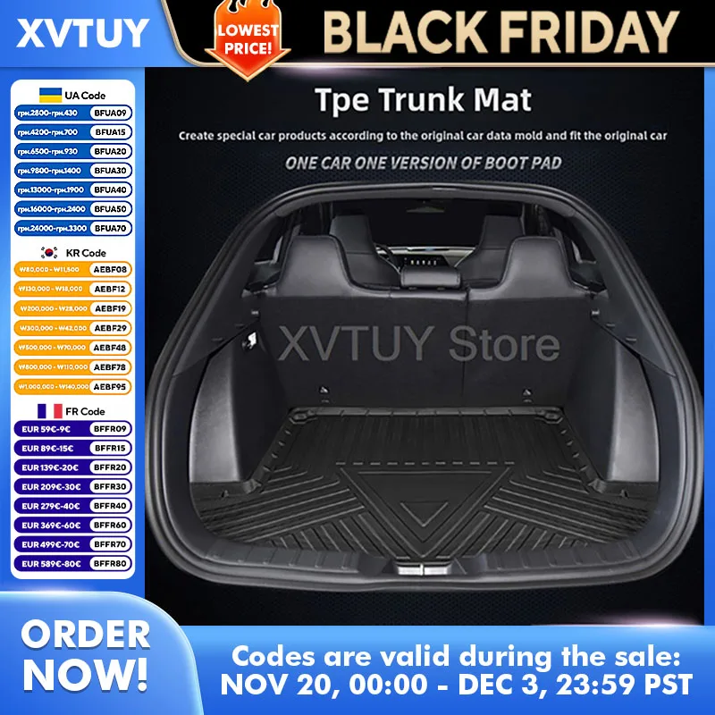 

For Chery Jaecoo J7 2023 Car Boot Mat Rear Trunk Liner TPE Waterproof Durable Cargo Carpet Cushion Protector Accessories