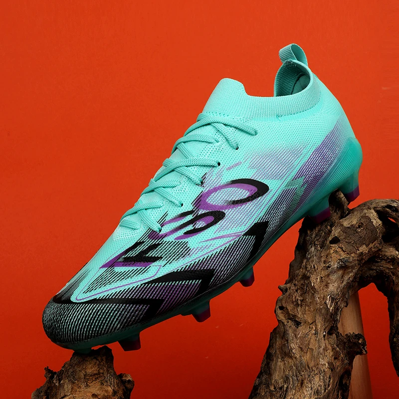 Professionele hoge voetbalschoenen voor heren, gebroken spikes, korte spikes, kunstgrastraining, ademend, antislip damesschoenen