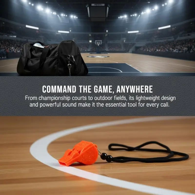 Ergonomic Three-Tone Sports Whistle for Basketball Football Volleyball Training Reliable Sound Output