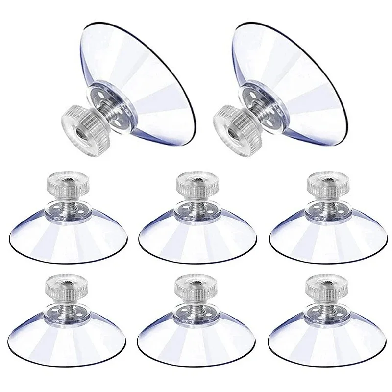 5/10/15/20/30Pcs Round Strong Transparent Suction Cups With Screw Plastic Suction Pads Adhesive Suction Holder With Screw Nut