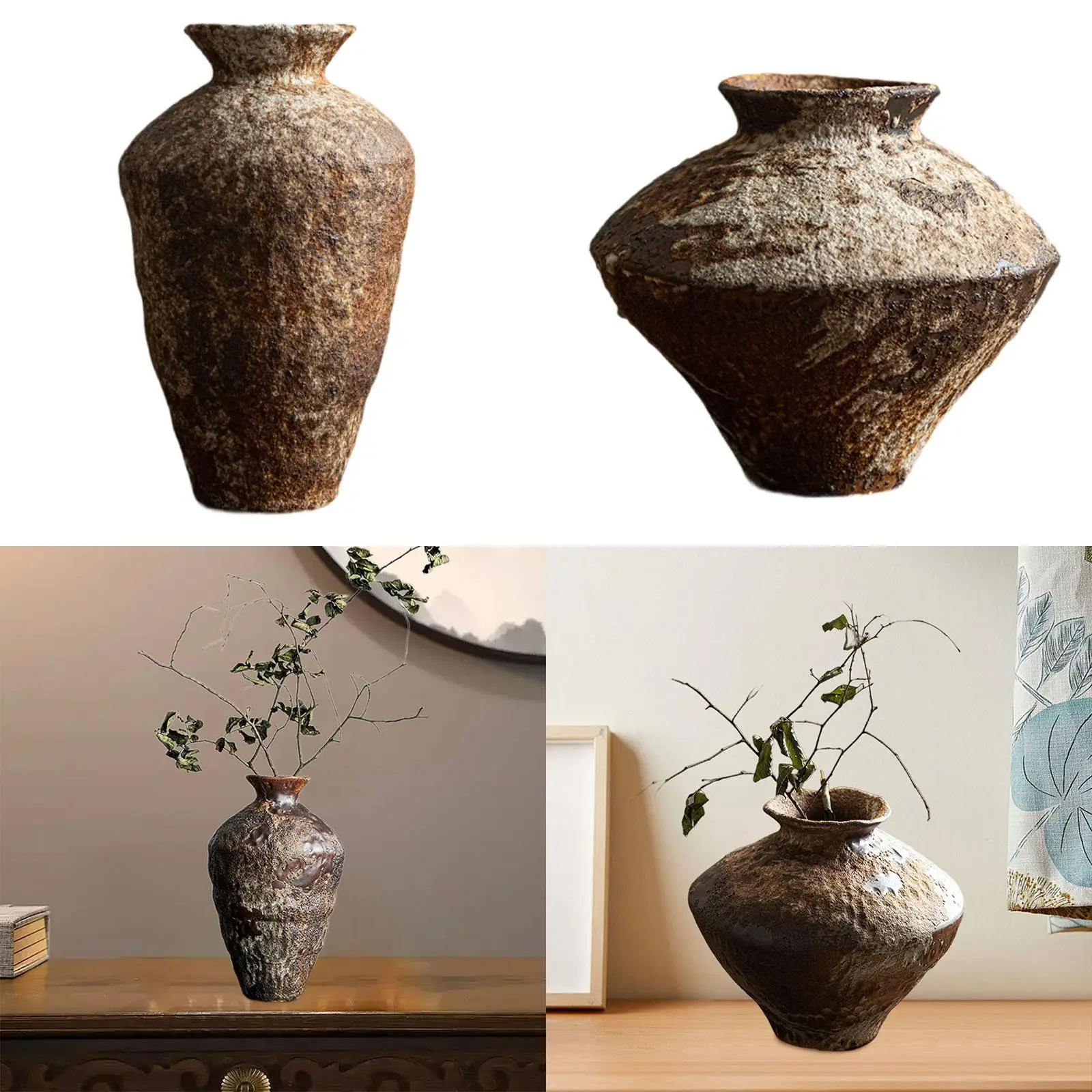 

Flower Vase Flower Pot Antique Tabletop Ornament Table Centerpiece Decorative