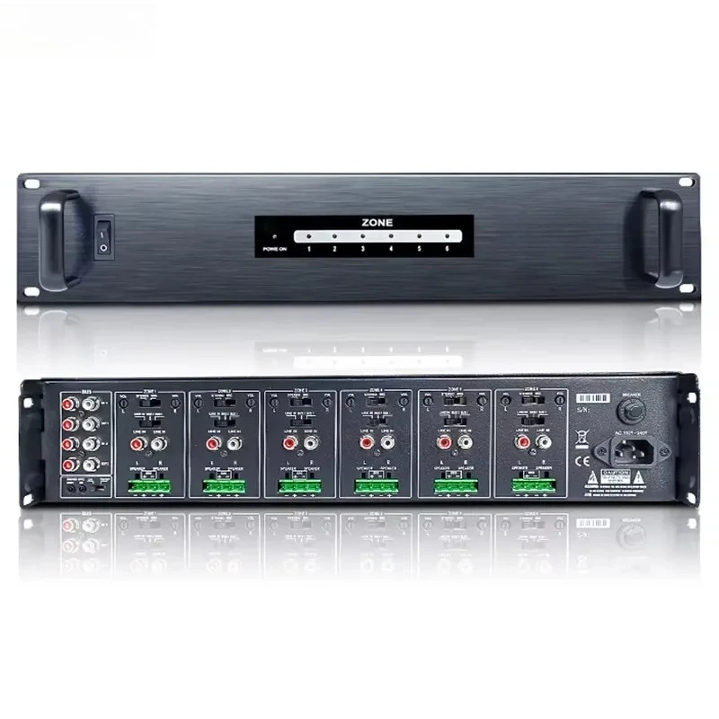 HM-12 80W*12 12 Channel Class D PA High 2U Power Public Address System Subwoofer Professional Audio Amplifier