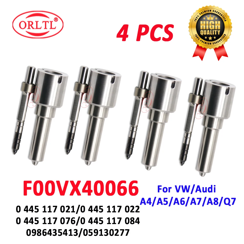 4 PCS Piezo Injector Nozzle F00VX40066 for VW/Audi A4/A5 Diesel 0445117021 0445117022 0445117076 0445117084 0986435413 059130277