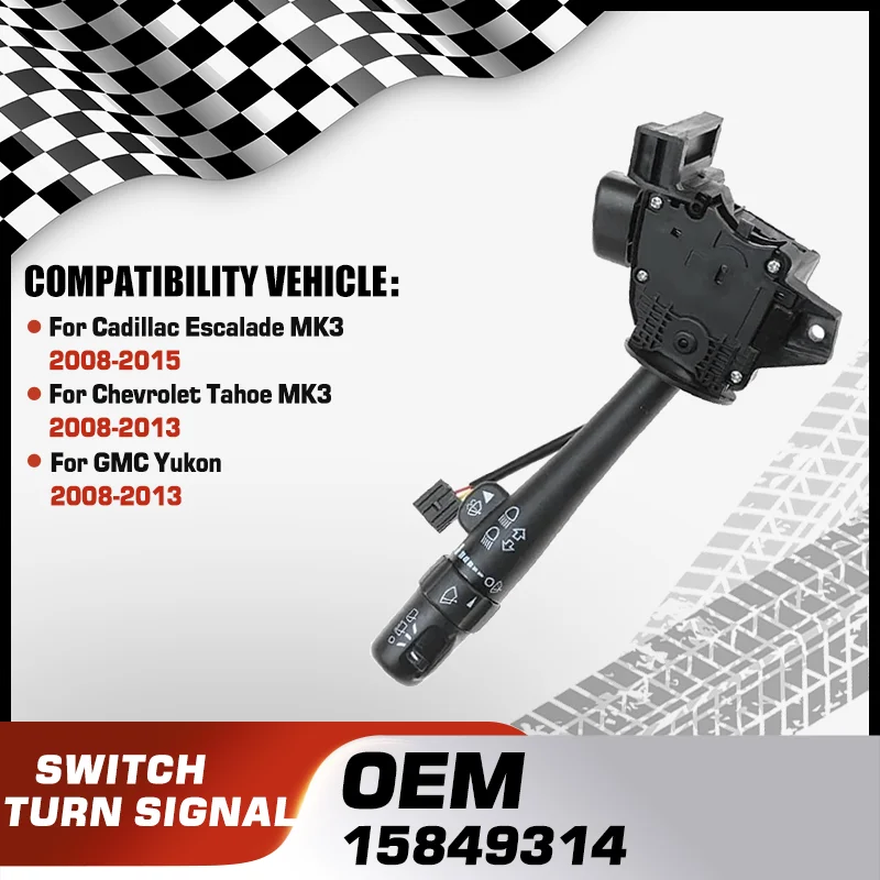 

Автомобильный указатель поворота, рулевая колонка, индикатор, переключатель света для Cadillac Escalade MK3 Chevrolet Tahoe MK3 GMC Yukon 15849314