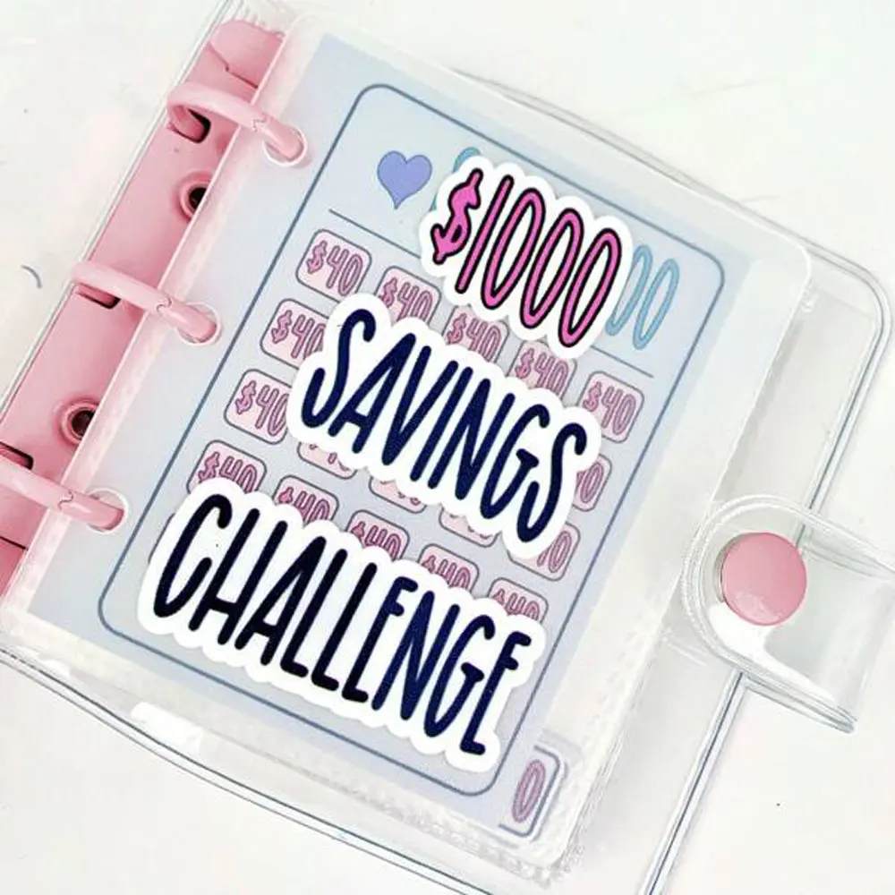 1000 Savings Challenge Binder , Money Saving Binder, Savings Challenges Book with Envelopes, Envelope Savings Challenge, Mini Bu