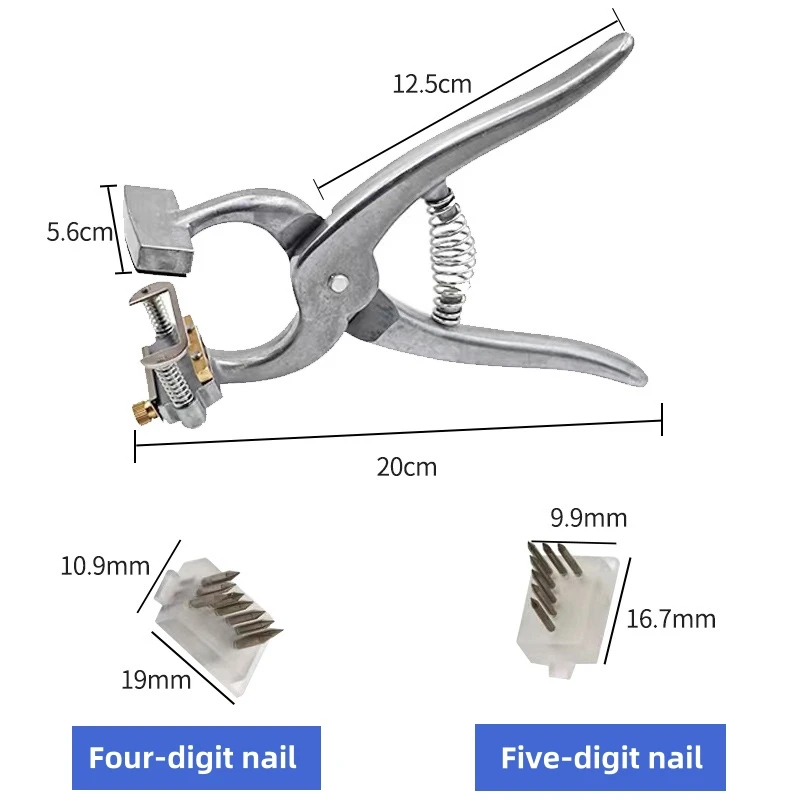 New Veterinary Ear Label Pliers for Pigs, Cattle, Sheep, Dogs and Rabbits - Numeric Alphabet and Coded Ink Labels